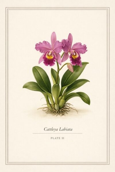 Orchid Botanical Plate II — Cattleya Labiata