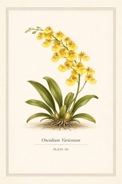 Orchid Botanical Plate III — Oncidium Varicosum