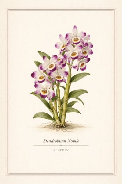 Orchid Botanical Plate IV — Dendrobium Nobile